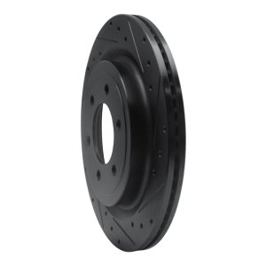 Ford F-150 Brake Rotor (1) - Rear Right - R1 Concepts - Drilled & Slotted - Black - `21-`25